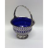 An Edwardian silver pierced basket. Birmingham 190