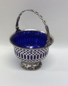 An Edwardian silver pierced basket. Birmingham 190