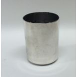 A plain Russian silver tapering drinking beaker. M