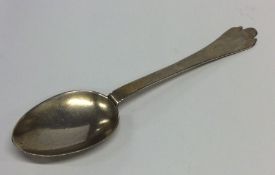 A rare 17th Century silver gilt trefid spoon with