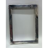 A plain silver picture frame. Birmingham 1924. App