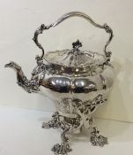 PAUL STORR: A massive rare silver kettle on stand