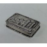 A good miniature castle top silver vinaigrette of