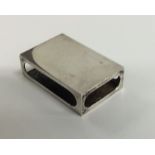 A small plain silver match case. Birmingham. Appro