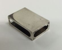 A small plain silver match case. Birmingham. Appro