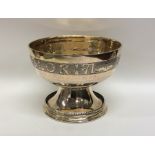 A good Georgian style silver gilt bowl on tapering