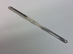 A Continental double-ended silver marrow scoop. Ap
