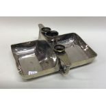 A stylish silver plated table lighter. By Hukin &