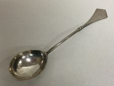 A Russian silver spoon attractively decorated with