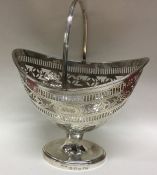 A large heavy George III silver sugar basin of ova