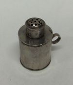 An 18th Century miniature silver pepperette. Appro
