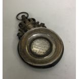 A Victorian silver medallion with loop top. Approx