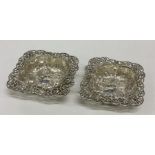 A good pair of cast silver bonbon dishes with chas