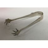 A pair of Edwardian silver ice tongs. Sheffield 19