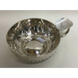 A heavy 19th Century French silver wine taster wit