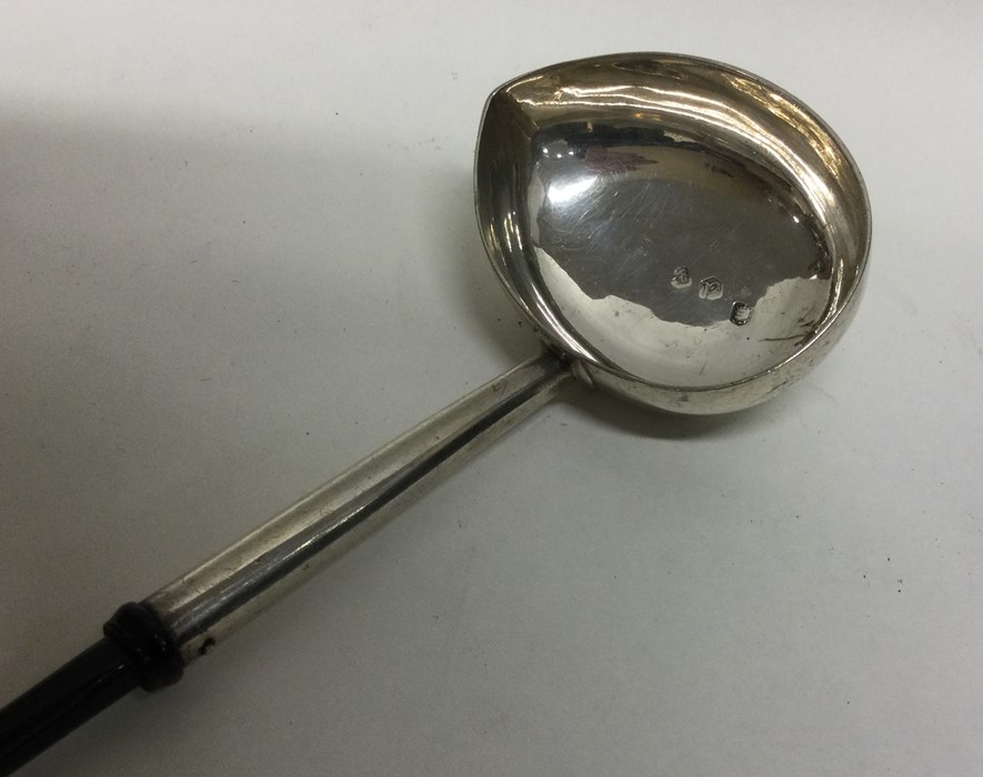 A large George II silver toddy ladle with whalebon - Image 2 of 3