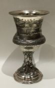 EXETER: A rare Victorian chased silver goblet of t