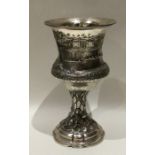 EXETER: A rare Victorian chased silver goblet of t