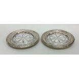A pair of good quality Edwardian silver butter dis