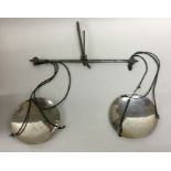A rare set of Victorian silver pan scales containe