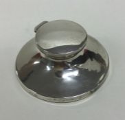 A silver capstan shaped inkwell. Birmingham. Appro