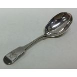 A large fiddle pattern silver caddy spoon. London