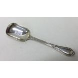 A heavy cast silver jam spoon. London 1832. By Geo