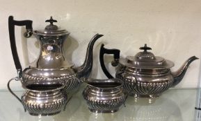 An EPNS Adams' style four piece silver plated tea