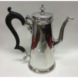 DUBLIN A tapering silver coffee pot on fluted base