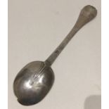 An early Georgian silver dog nose spoon of typical