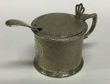A Victorian silver plated mustard pot together wit