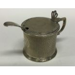 A Victorian silver plated mustard pot together wit