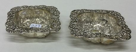 A pair of good quality cast Victorian silver bonbo