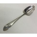 DUBLIN: A tapering Irish silver dessert spoon with