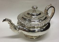 EDINBURGH: A good Scottish silver teapot of circul