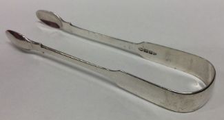 BRISTOL: A pair of silver fiddle pattern sugar ton