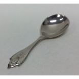 GEORG JENSEN: A stylish silver caddy spoon of text