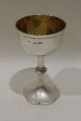 A Victorian silver communion cup. London. By GA. A