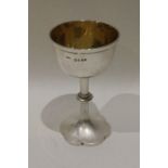 A Victorian silver communion cup. London. By GA. A
