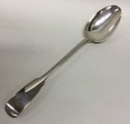 A large 18th Century French silver basting spoon.