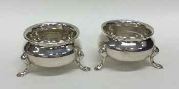 A pair of good quality cast silver salts of typic