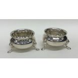 A pair of good quality cast silver salts of typic