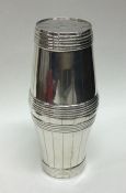 A rare 18th Century double cup of reeded design wi