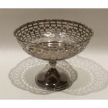 An Edwardian silver pierced sweet dish with shaped