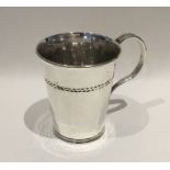 A stylish Continental silver christening cup of te