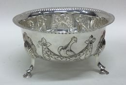 A good quality large silver sugar bowl of Irish de