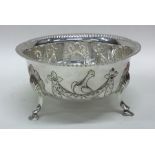 A good quality large silver sugar bowl of Irish de