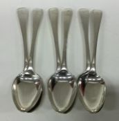 A good set of six crested silver dessert spoon. Lo