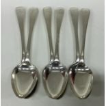 A good set of six crested silver dessert spoon. Lo