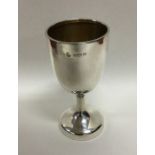 A plain large silver goblet. Birmingham 1937. By B